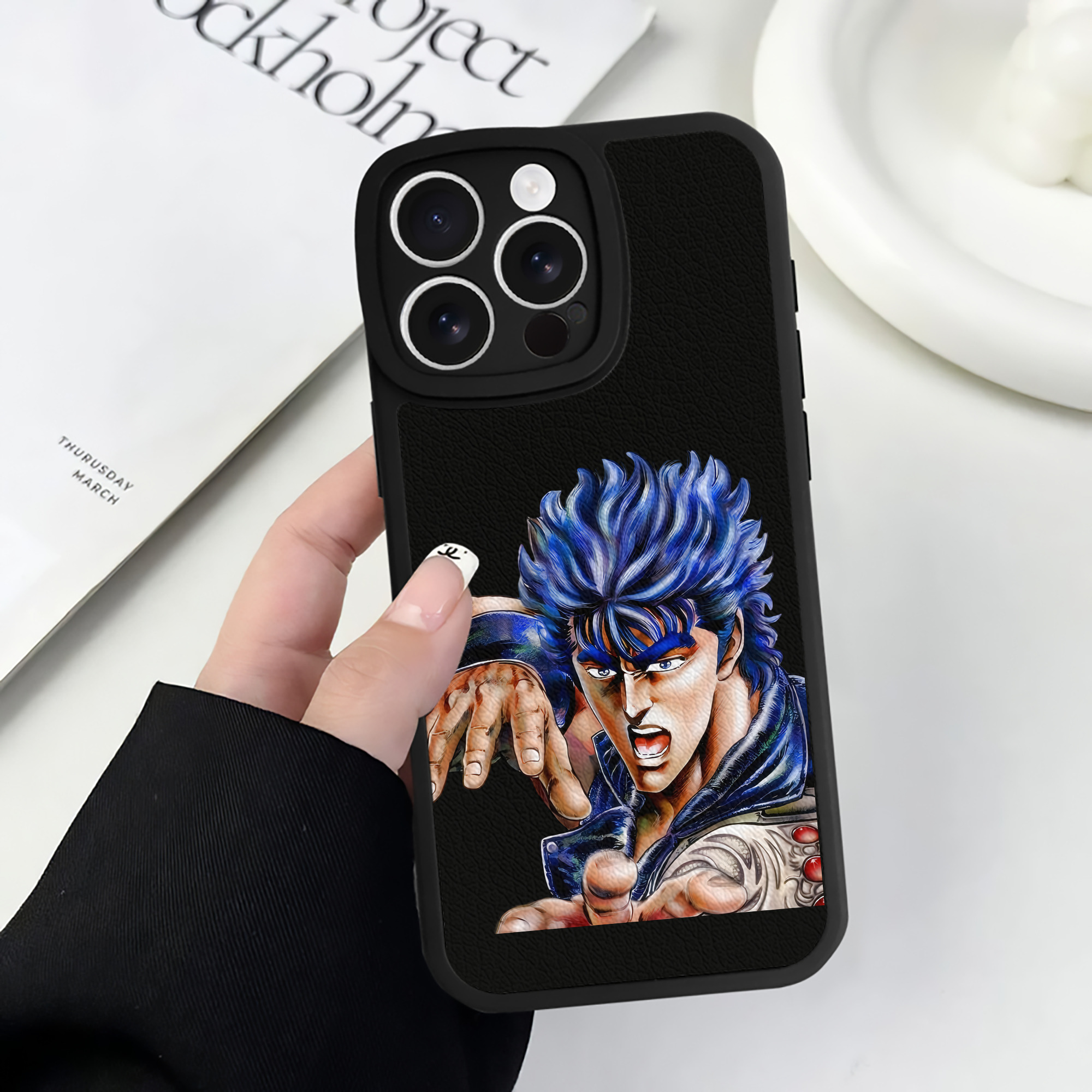 （画像用） 北斗の拳 Fist of the North Star 【iPhone 16シリーズ対応】シリコンスマホケース（レザー調） 材質：シリコン
